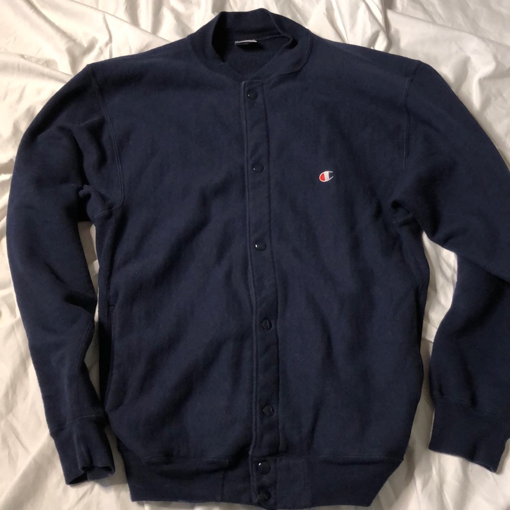 Vintage Champion Button Down Sweatshirt